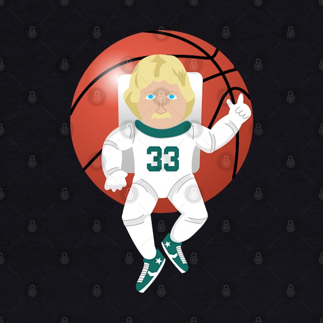 Bird Astronaut Basketball Celtics 33 by cecatto1994